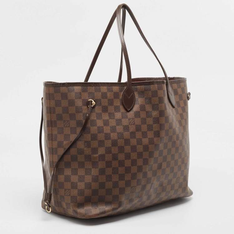 Pre Owned Louis Vuitton Damier Ebene Canvas Neverfull GM Bag
