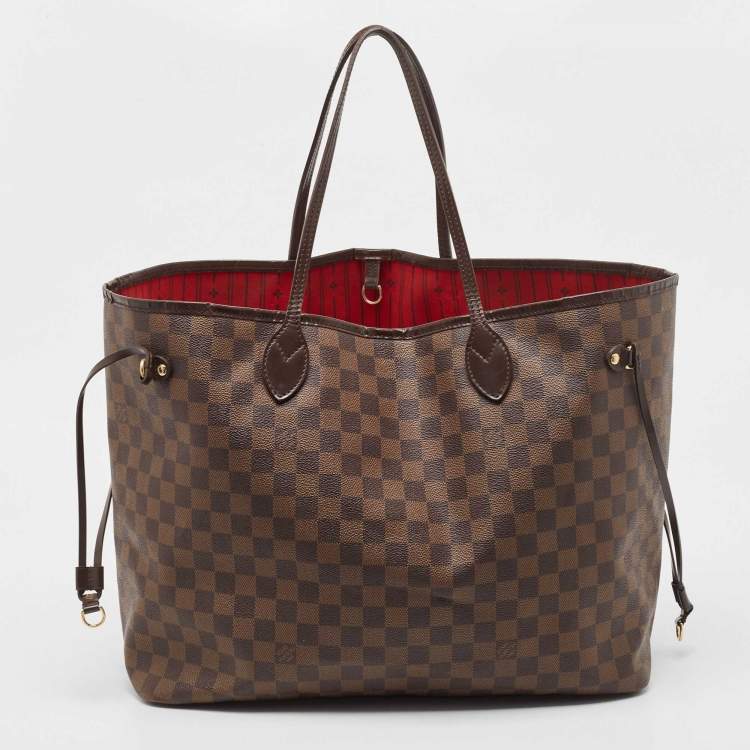 Pre Owned Louis Vuitton Damier Ebene Canvas Neverfull GM Bag