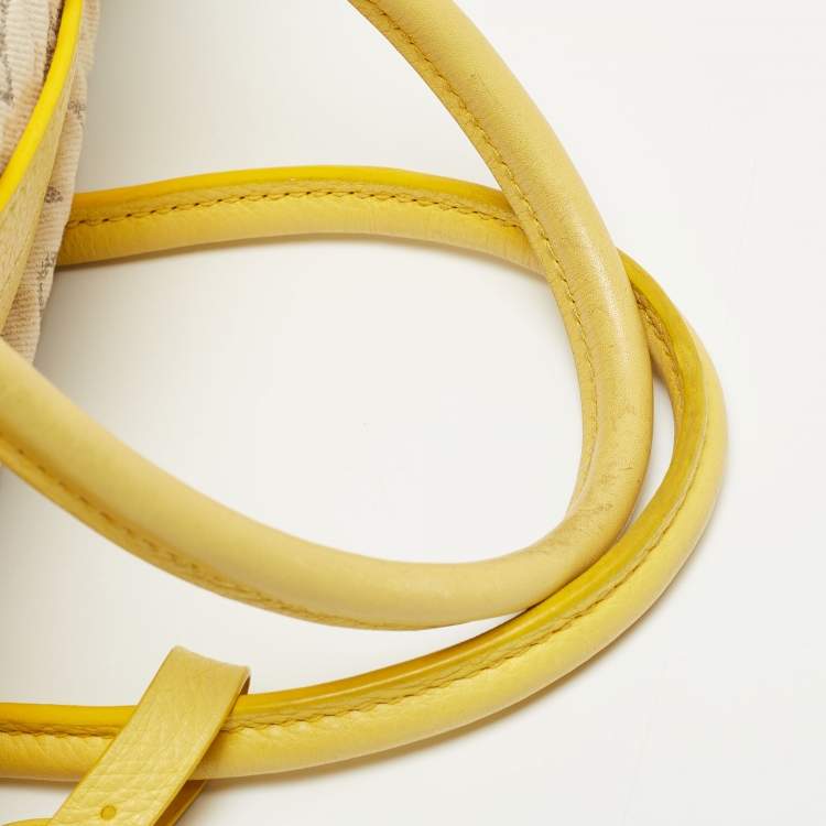 Pre Owned Louis Vuitton Jaune Monogram Denim Limited Edition Speedy Round Bag