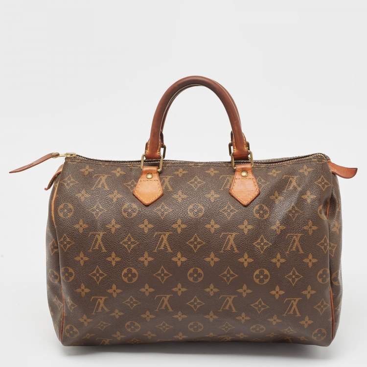 Pre Owned Louis Vuitton Monogram Canvas Speedy 35 Bag