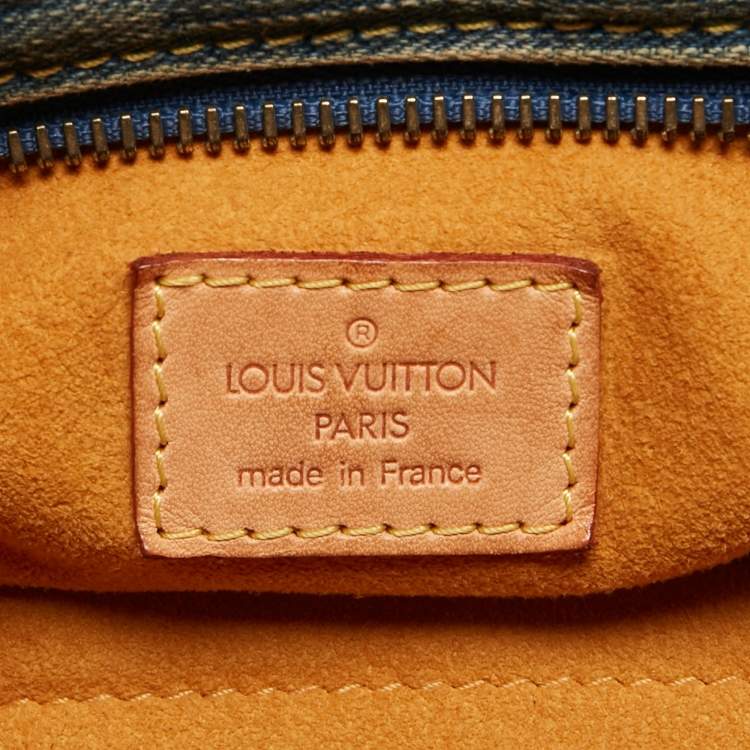 Pre Owned Louis Vuitton Blue Monogram Denim Neo Cabby MM Bag