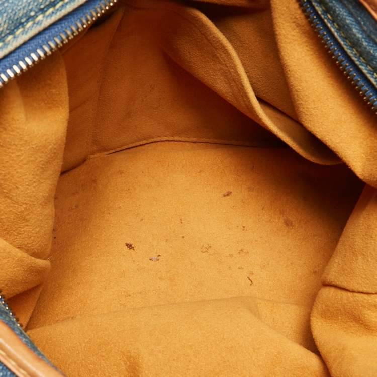 Pre Owned Louis Vuitton Blue Monogram Denim Neo Cabby MM Bag