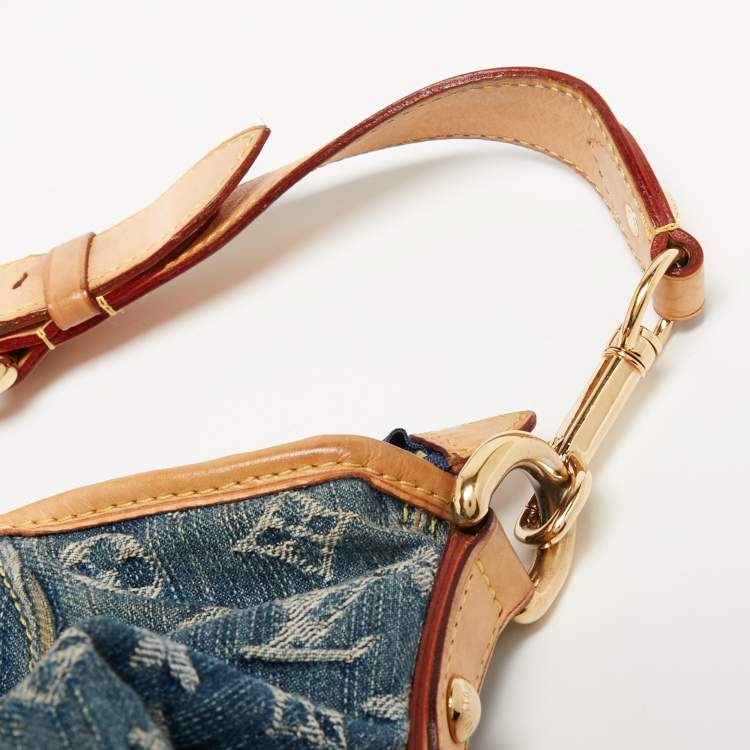 Pre Owned Louis Vuitton Blue Monogram Denim Neo Cabby MM Bag