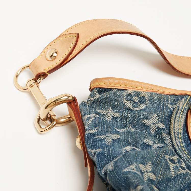 Pre Owned Louis Vuitton Blue Monogram Denim Neo Cabby MM Bag