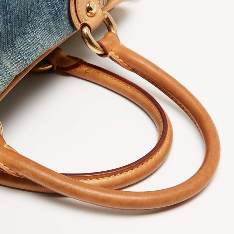 Pre Owned Louis Vuitton Blue Monogram Denim Neo Cabby MM Bag