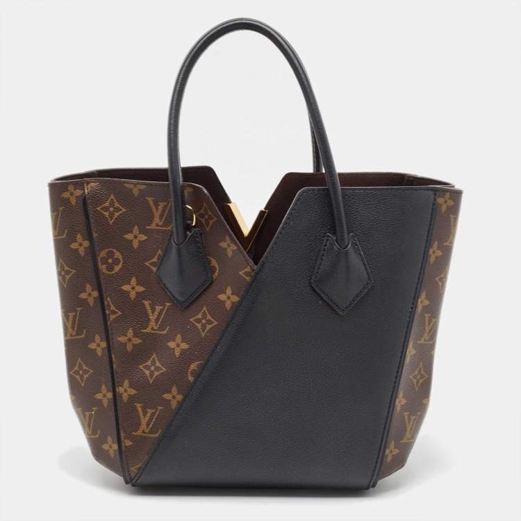 Pre Owned Louis Vuitton Black Monogram Canvas and Leather Kimono PM Bag