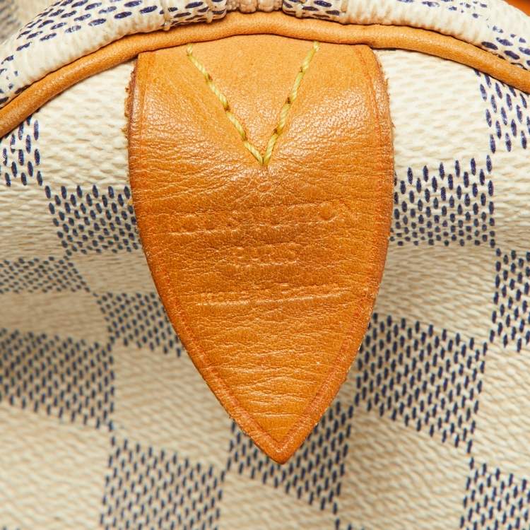 Pre Owned Louis Vuitton Damier Azur Canvas Speedy 35 Bag