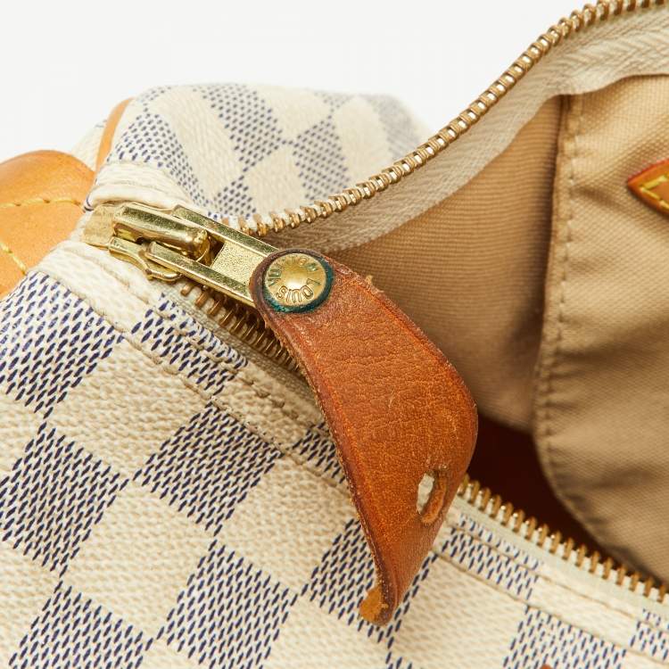 Pre Owned Louis Vuitton Damier Azur Canvas Speedy 35 Bag