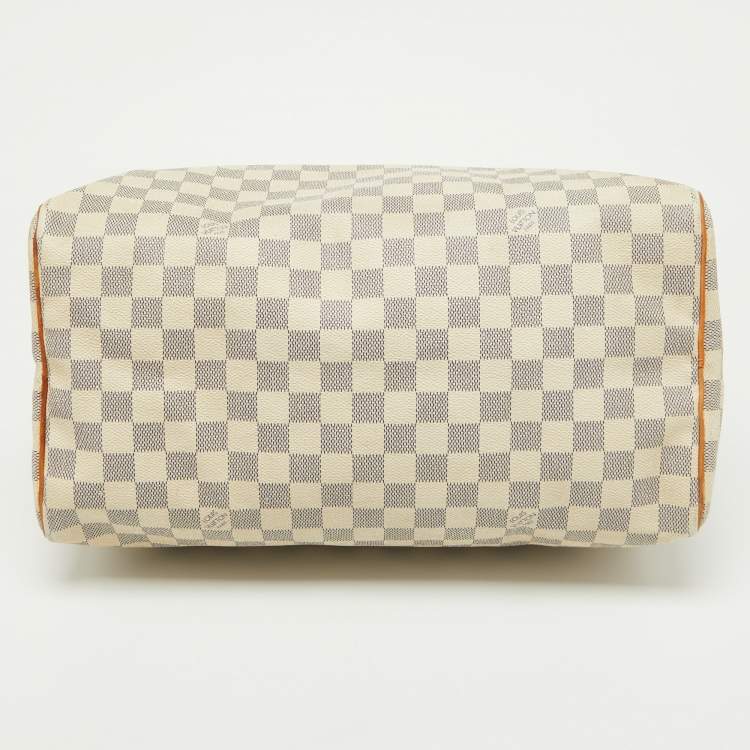Pre Owned Louis Vuitton Damier Azur Canvas Speedy 35 Bag