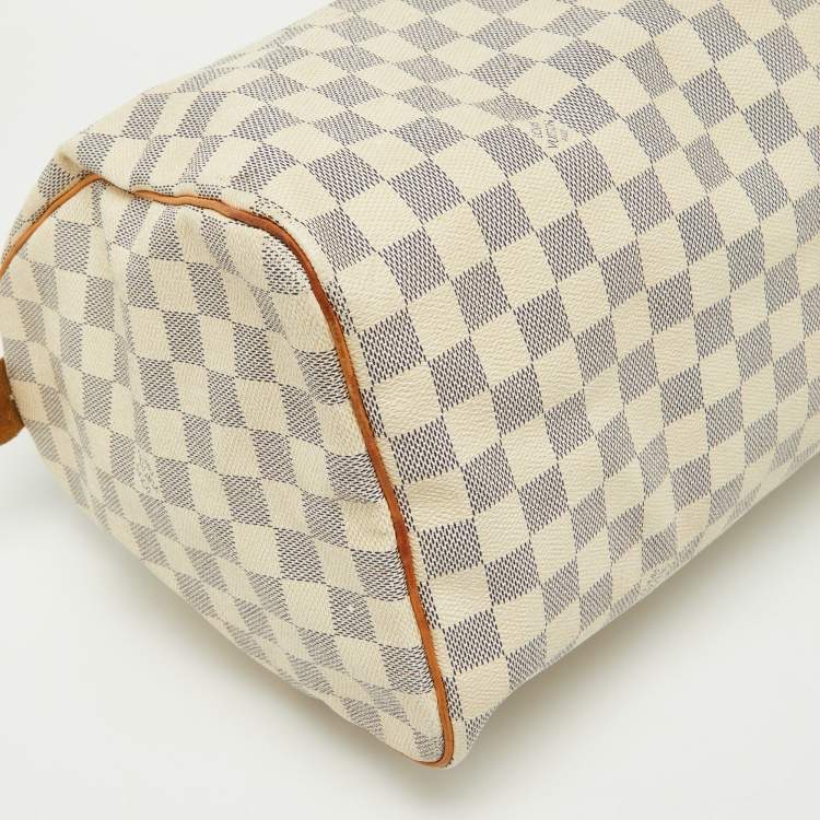 Pre Owned Louis Vuitton Damier Azur Canvas Speedy 35 Bag