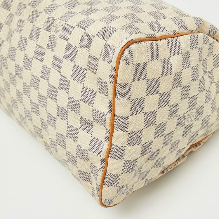 Pre Owned Louis Vuitton Damier Azur Canvas Speedy 35 Bag