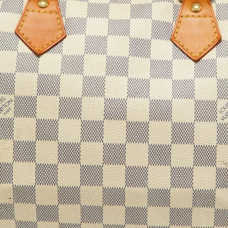 Pre Owned Louis Vuitton Damier Azur Canvas Speedy 35 Bag