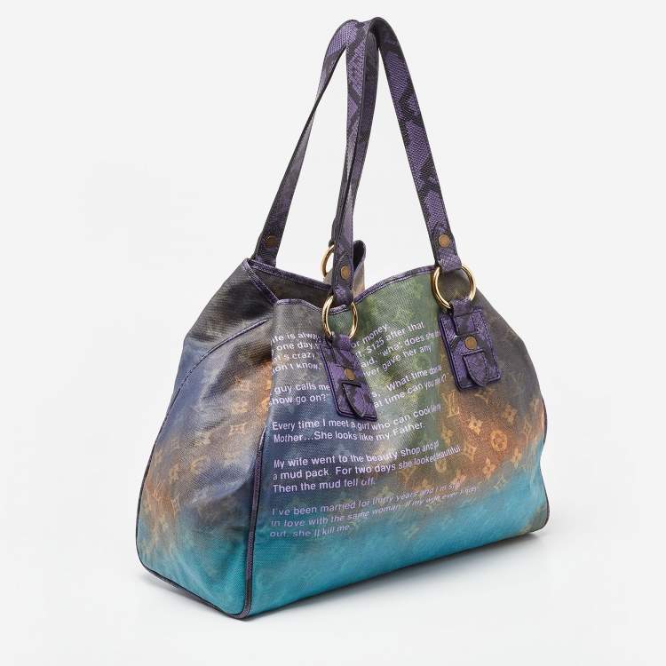 Pre Owned Louis Vuitton Multicolor Monogram Canvas Limited Edition Richard Prince Heartbreak Jokes Bag