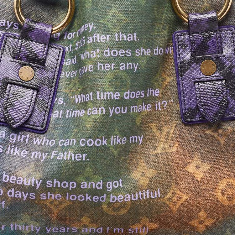 Pre Owned Louis Vuitton Multicolor Monogram Canvas Limited Edition Richard Prince Heartbreak Jokes Bag