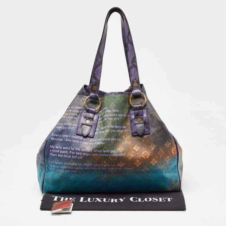 Pre Owned Louis Vuitton Multicolor Monogram Canvas Limited Edition Richard Prince Heartbreak Jokes Bag