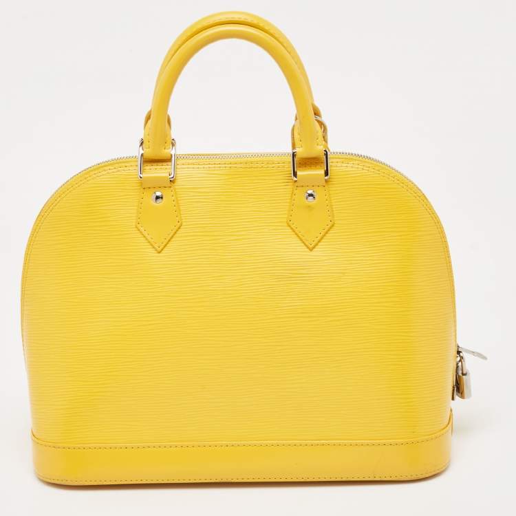 Pre Owned Louis Vuitton Tassil Yellow Epi Leather Alma PM