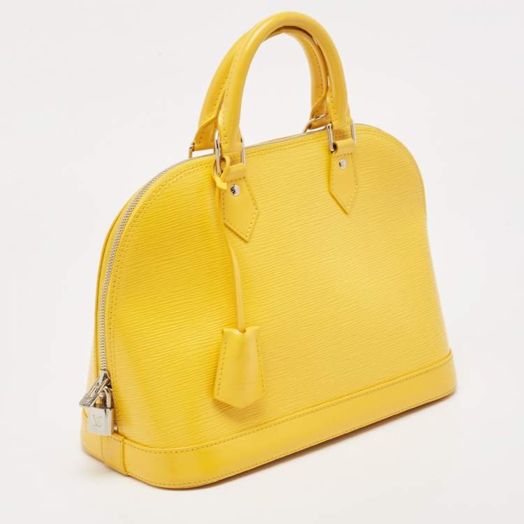 Pre Owned Louis Vuitton Tassil Yellow Epi Leather Alma PM