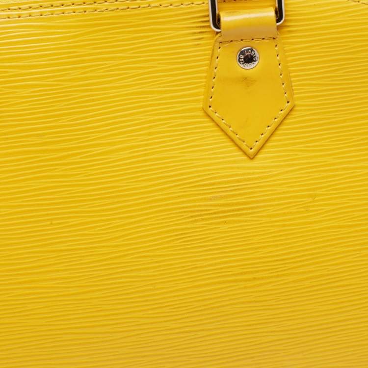 Pre Owned Louis Vuitton Tassil Yellow Epi Leather Alma PM