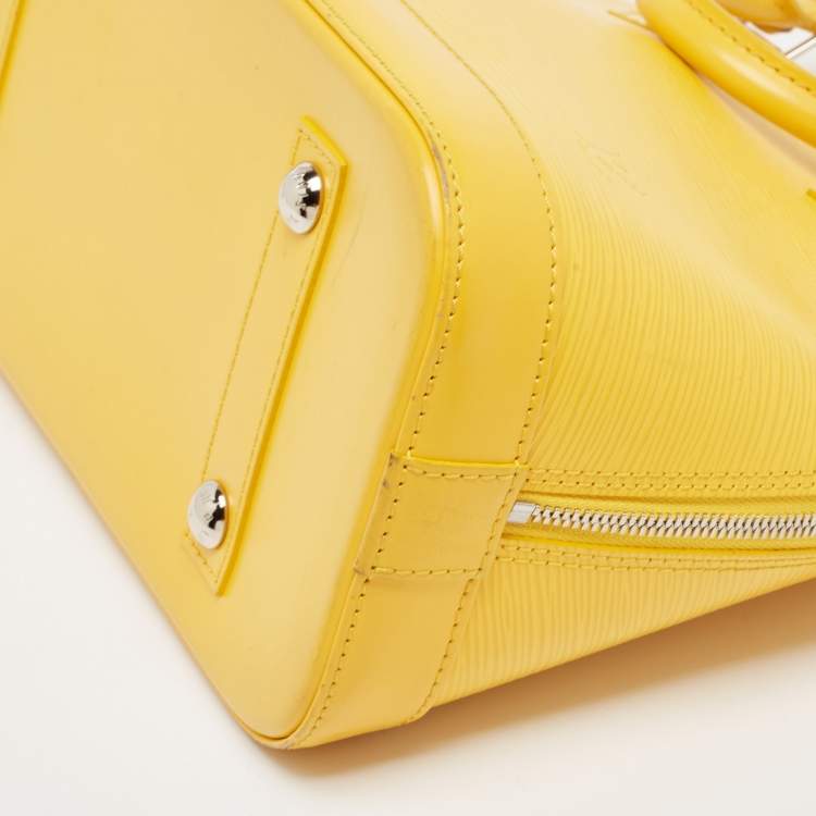 Pre Owned Louis Vuitton Tassil Yellow Epi Leather Alma PM