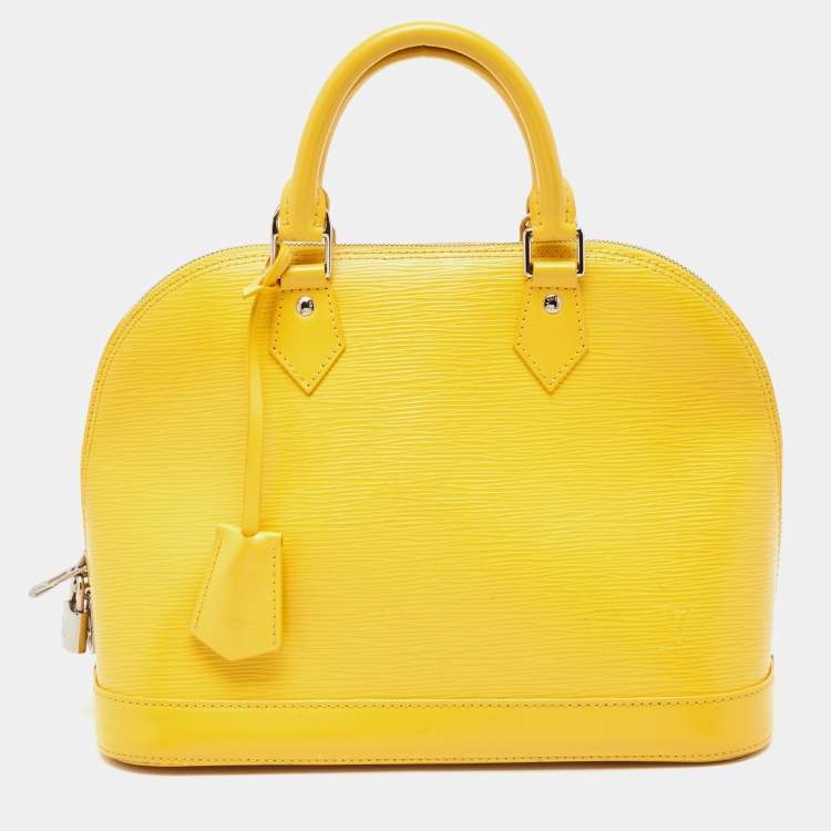 Pre Owned Louis Vuitton Tassil Yellow Epi Leather Alma PM