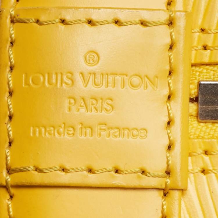 Pre Owned Louis Vuitton Tassil Yellow Epi Leather Alma PM