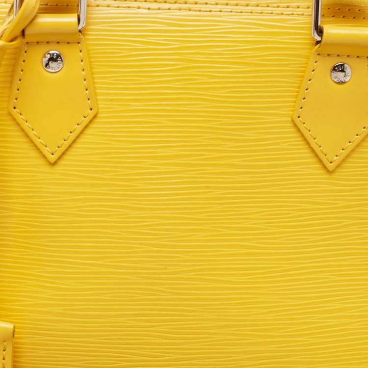 Pre Owned Louis Vuitton Tassil Yellow Epi Leather Alma PM