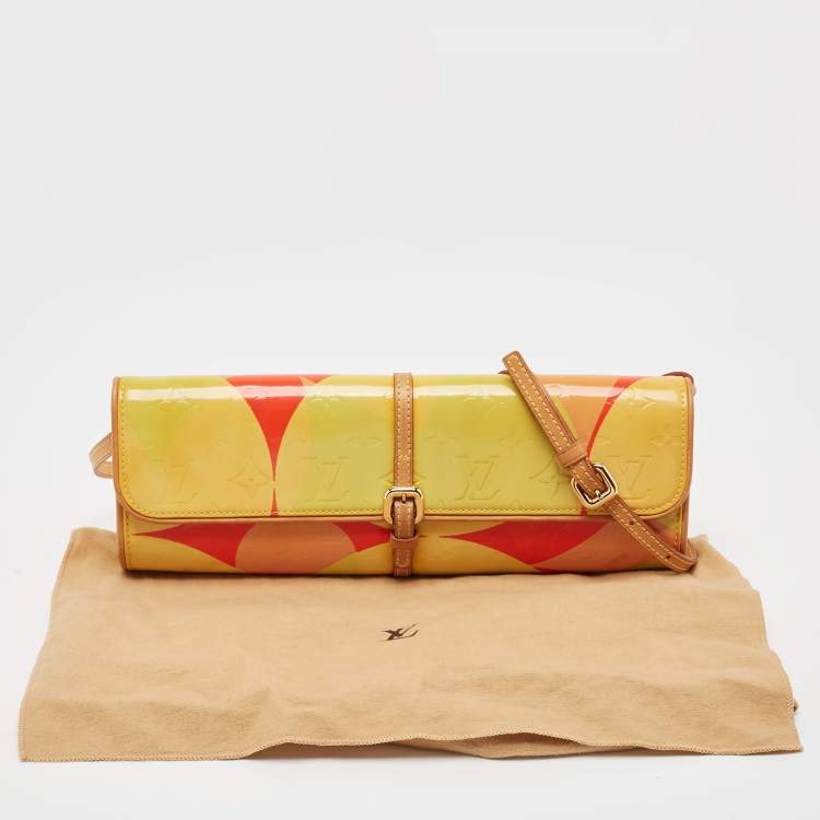 Pre Owned Louis Vuitton Multicolor Monogram Vernis Fleurs Pochette Bag