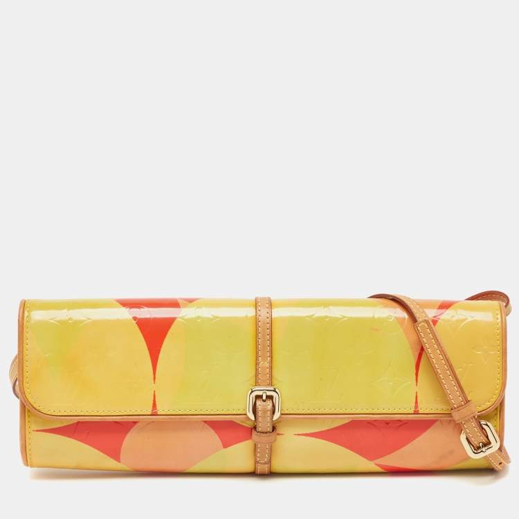 Pre Owned Louis Vuitton Multicolor Monogram Vernis Fleurs Pochette Bag