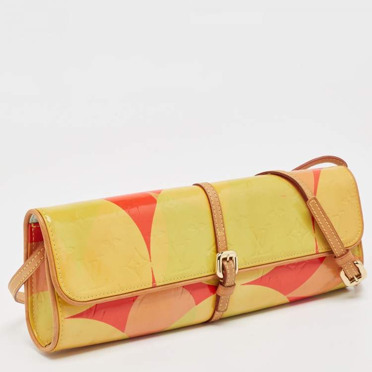 Pre Owned Louis Vuitton Multicolor Monogram Vernis Fleurs Pochette Bag