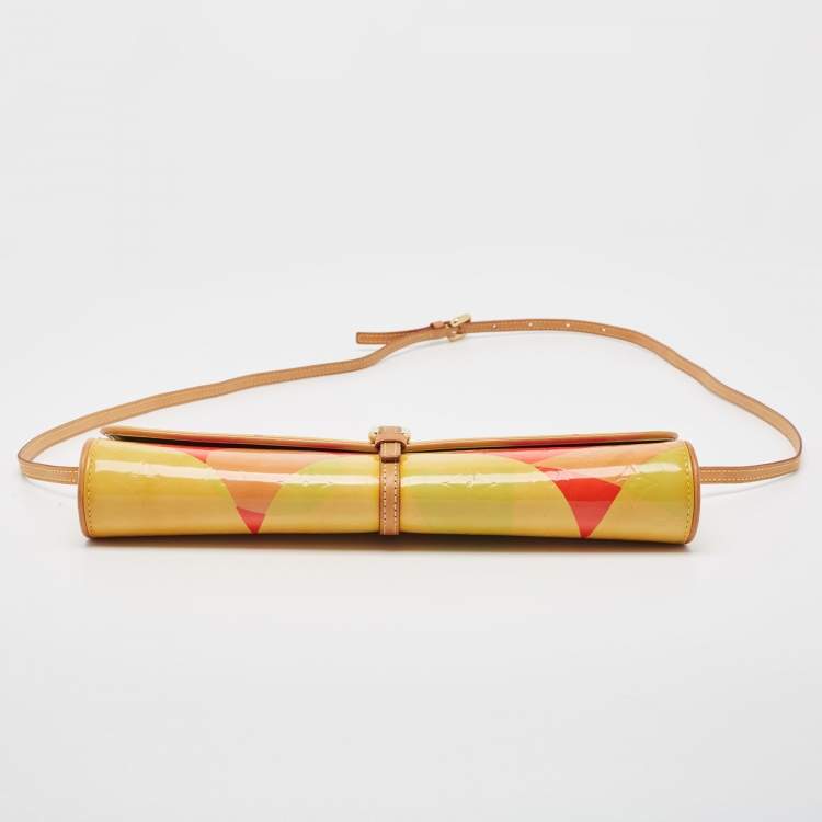 Pre Owned Louis Vuitton Multicolor Monogram Vernis Fleurs Pochette Bag