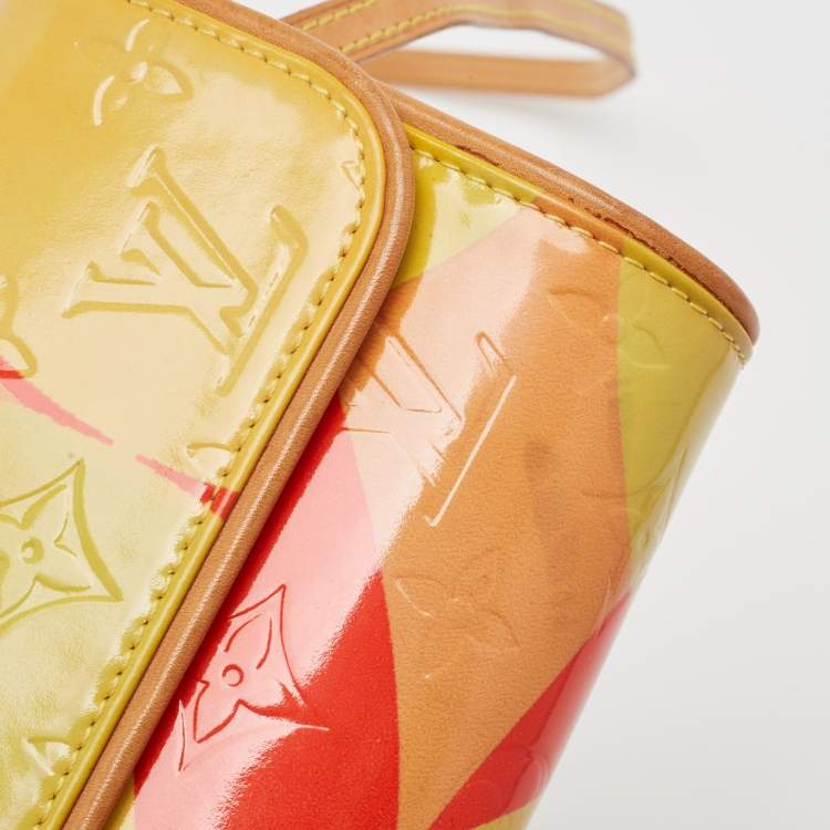 Pre Owned Louis Vuitton Multicolor Monogram Vernis Fleurs Pochette Bag