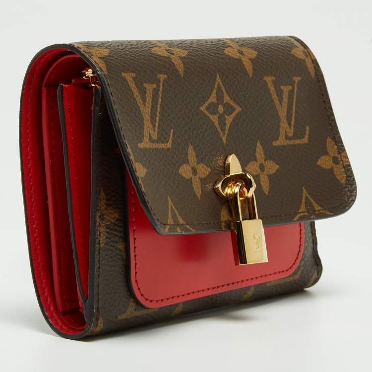 Pre Owned Louis Vuitton Coquelicot Monogram Canvas Flowers Compact Wallet