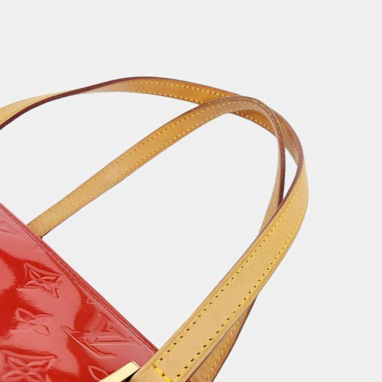 Pre Owned Louis Vuitton Red Monogram Vernis Bedford Bag