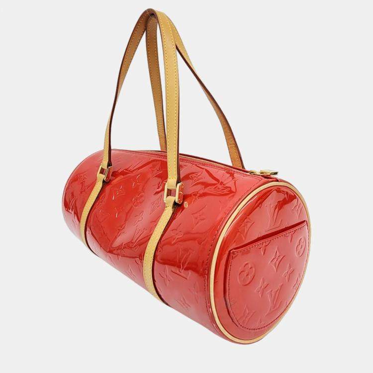 Pre Owned Louis Vuitton Red Monogram Vernis Bedford Bag