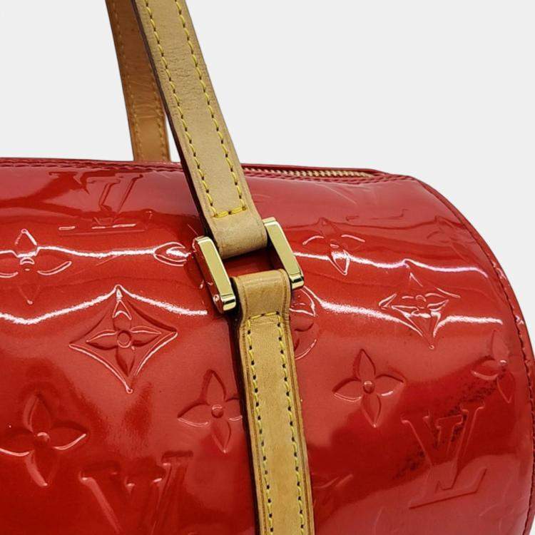 Pre Owned Louis Vuitton Red Monogram Vernis Bedford Bag