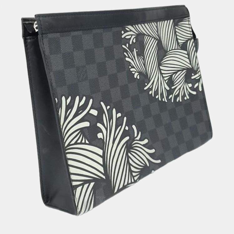 Pre Owned Louis Vuitton Graphite Pochette Voyage MM