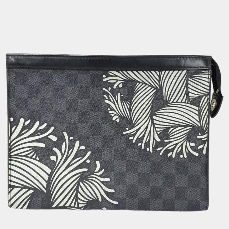 Pre Owned Louis Vuitton Graphite Pochette Voyage MM