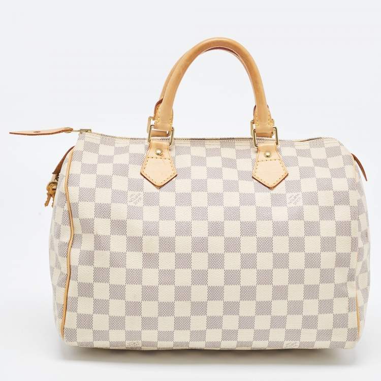 Pre Owned Louis Vuitton Damier Azur Canvas Speedy 30 Bag