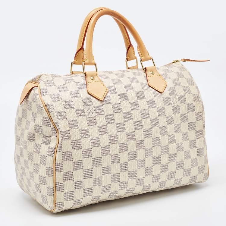 Pre Owned Louis Vuitton Damier Azur Canvas Speedy 30 Bag