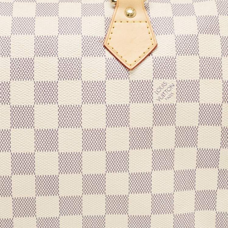 Pre Owned Louis Vuitton Damier Azur Canvas Speedy 30 Bag