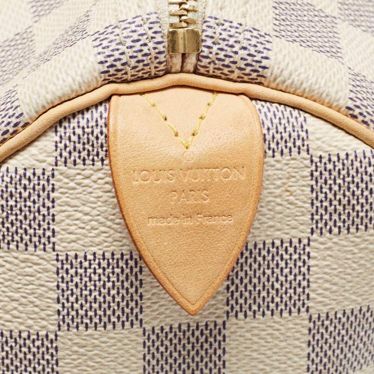 Pre Owned Louis Vuitton Damier Azur Canvas Speedy 30 Bag