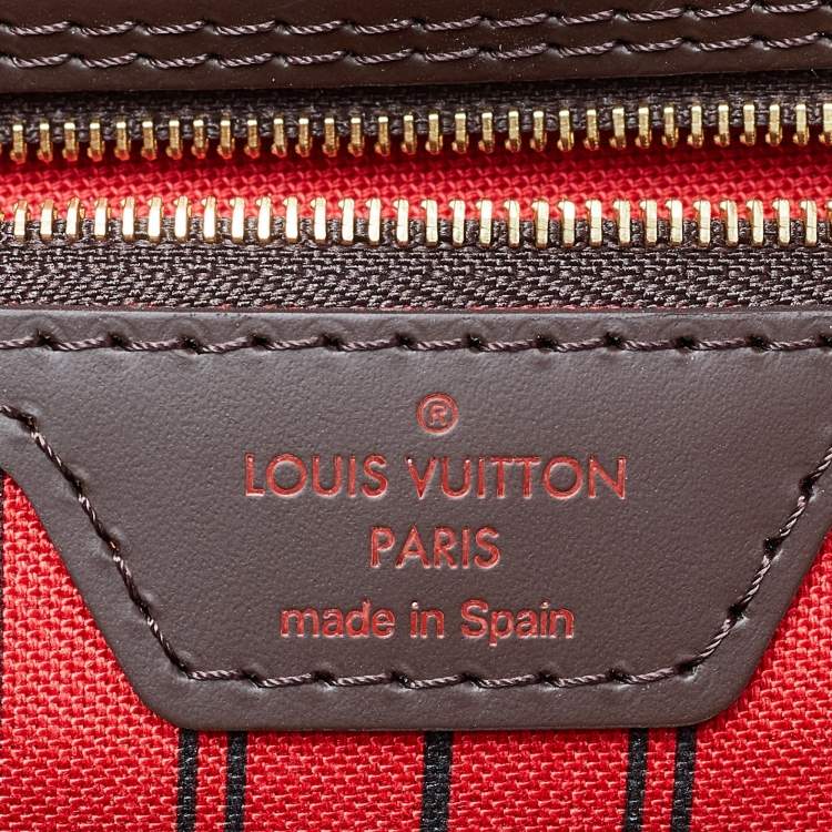 Pre Owned Louis Vuitton Damier Ebene Canvas Neverfull MM Bag