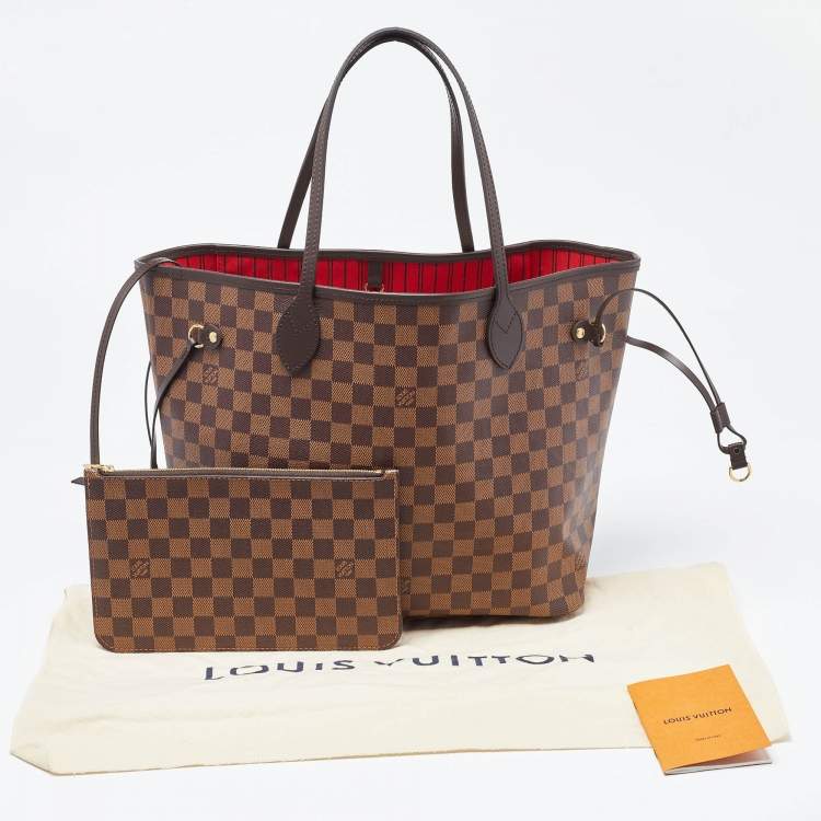 Pre Owned Louis Vuitton Damier Ebene Canvas Neverfull MM Bag