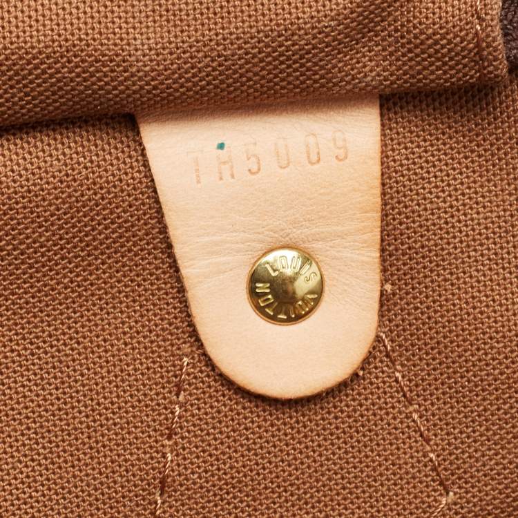 Pre Owned Louis Vuitton Brown Monogram Canvas Speedy 30 Top Handle Bag
