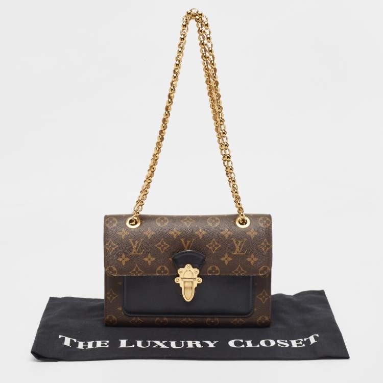 Pre Owned Louis Vuitton Black Monogram Canvas Victoire Bag