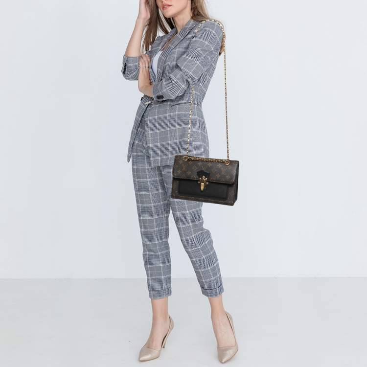 Pre Owned Louis Vuitton Black Monogram Canvas Victoire Bag