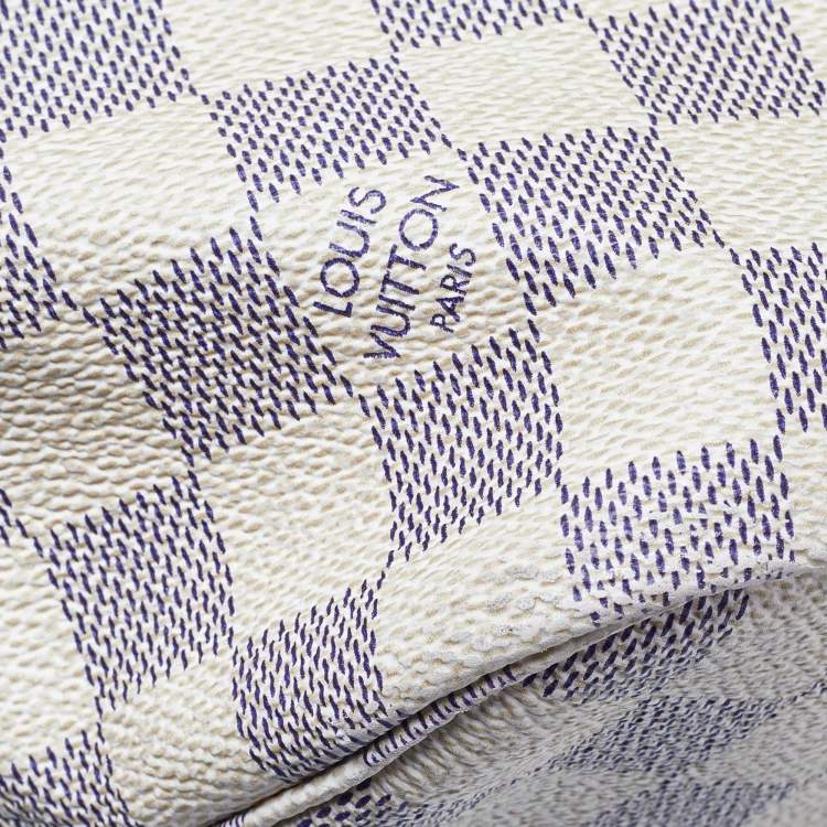 Pre Owned Louis Vuitton Damier Azur Canvas Neverfull MM Bag