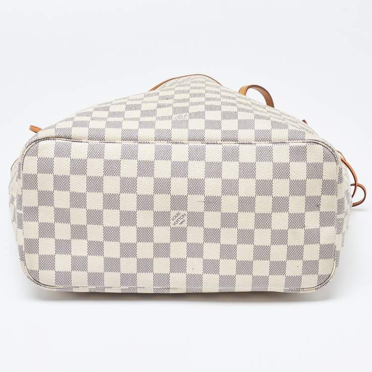 Pre Owned Louis Vuitton Damier Azur Canvas Neverfull MM Bag