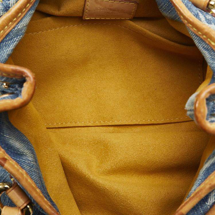 Pre Owned Louis Vuitton Blue Monogram Denim Pleaty