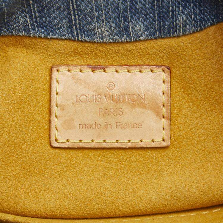 Pre Owned Louis Vuitton Blue Monogram Denim Pleaty